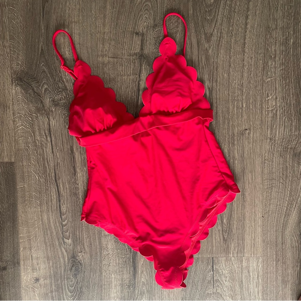 Lulu's Red Bodysuit One Piece with Adjustable Straps